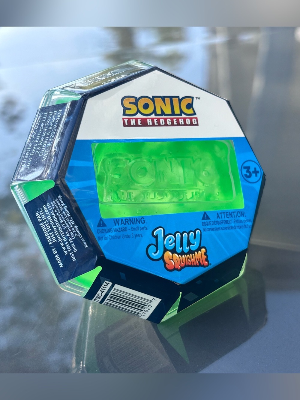 Sonic the Hedgehog Green Jelly SquishMe Stress Toy